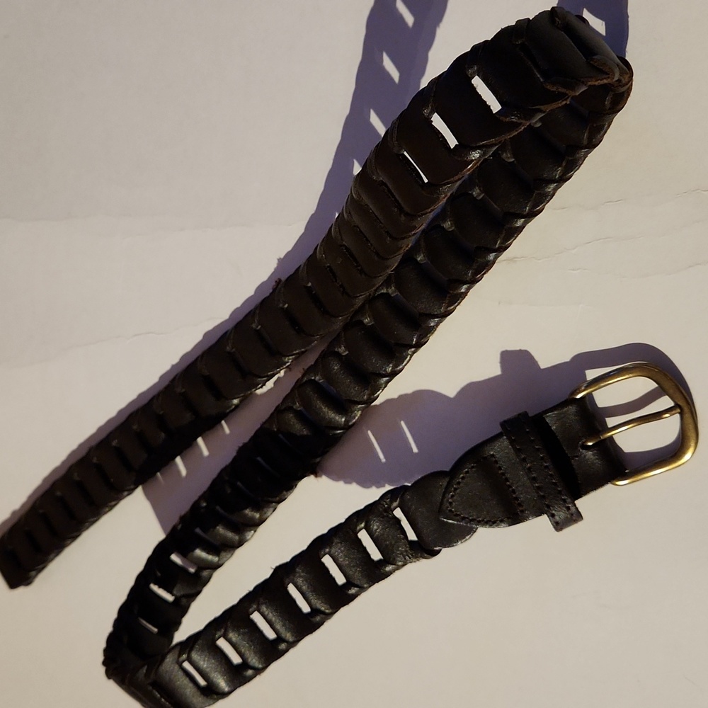 Vintage Interlocking Genuine Leather Belt